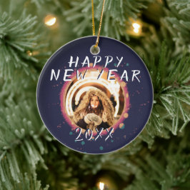 Ornamento De Cerâmica Feliz ano novo moderno 2023 Foto