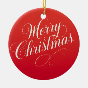 Ornamento De Cerâmica Feliz Ano Novo Natal Alegre Temporada de Férias