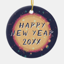 Feliz ano novo Planeta Abstrato Moderno 2023