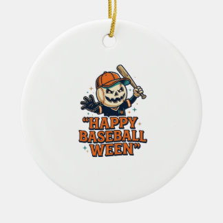 Ornamento De Cerâmica Feliz Beisebol Ween Vintage Halloween Beisebol Des