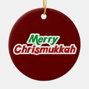Ornamento De Cerâmica Feliz Chrismukkah