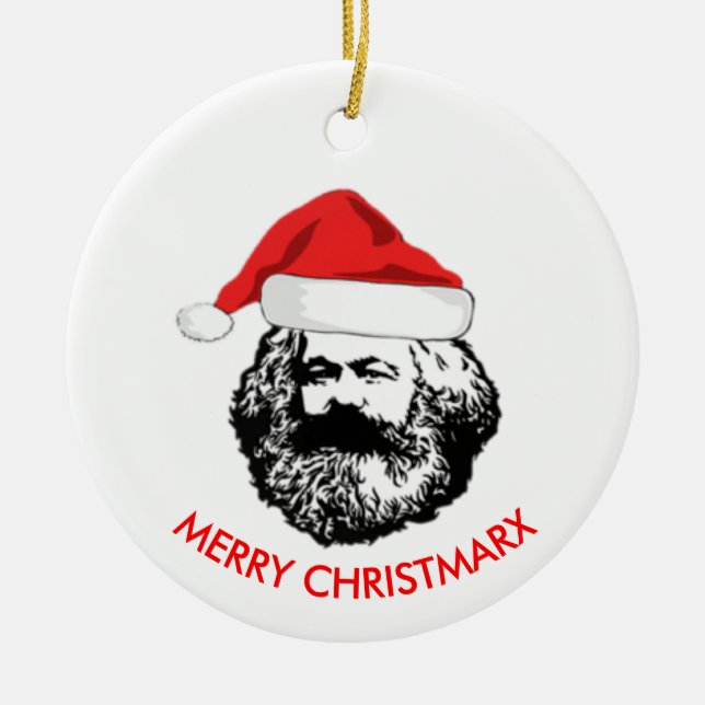 Ornamento De Cerâmica Feliz Christmarx (Frente)
