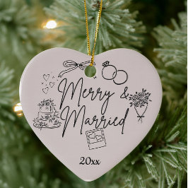 Ornamento De Cerâmica Feliz de rabo e casado