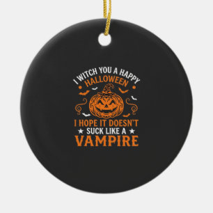 Ornamento De Cerâmica Feliz Dia das Bruxas Vampiro Abóbora Bruxa Chapéu