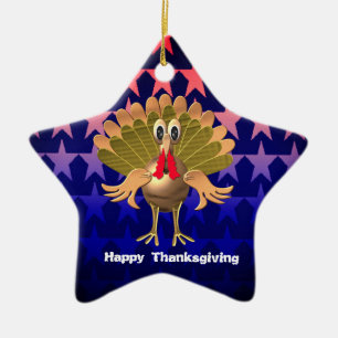 Ornamento De Cerâmica Feliz Dia de Ação de Graças à Turquia, Persona