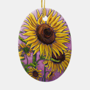 Ornamento De Cerâmica Feliz Dia de as mães girassol
