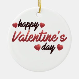 Ornamento De Cerâmica Feliz dia de os namorados