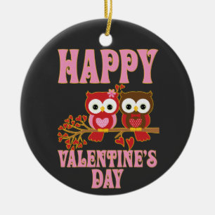 Ornamento De Cerâmica Feliz Dia dos Namorados