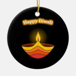 Ornamento De Cerâmica Feliz Diwali