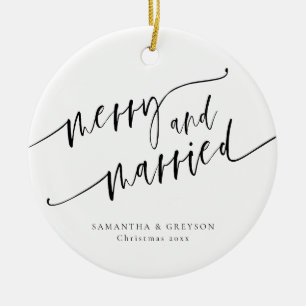 Ornamento De Cerâmica Feliz E Casado Novamente