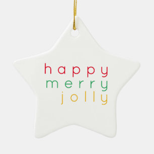 Ornamento De Cerâmica Feliz FELIZ JOLLY Cerâmica Ornament