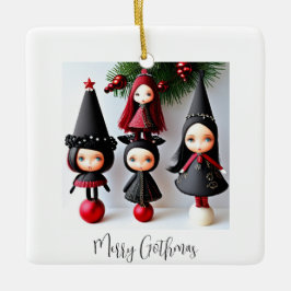 Ornamento De Cerâmica "Feliz Gothmas"