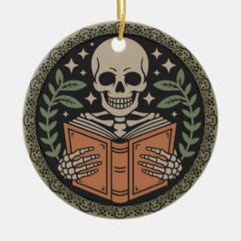 Ornamento De Cerâmica Feliz Gothmas Para Meu Amante de Livros Favorito