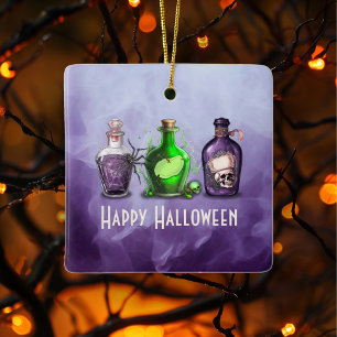 Ornamento De Cerâmica Feliz Halloween Apothecary Jar