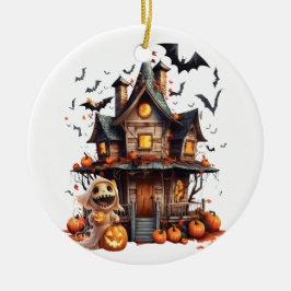 Ornamento De Cerâmica Feliz Halloween Ghoul