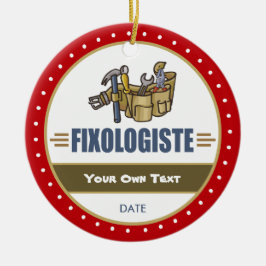 Ornamento De Cerâmica Feliz Handyman