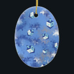 Ornamento De Cerâmica Feliz Hanukkah Falling Star e Dreidels<br><div class="desc">Você está vendo a coleção de Design Lee Hiller. Roupa,  Ofertas e Coleções Lee Hiller Fotografia ou Coleção de Arte Digital. Você pode ver sua fotografia da Nature em http://HikeOurPlanet.com/ e seguir seu blog de caminhada no Hot Primavera National Park.</div>