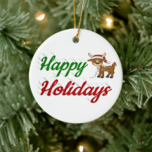 Feliz Holidays Reindeer Script de Natal