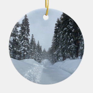 Ornamento De Cerâmica Feliz inverno de Tahoe!