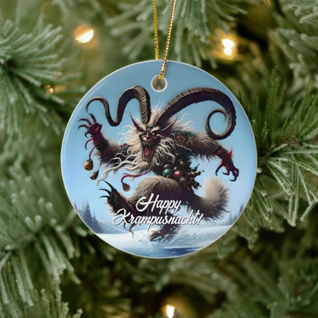 Ornamento De Cerâmica Feliz Krampusnacht Engraçado (Árvore)
