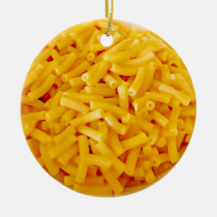 Ornamento De Cerâmica Feliz Mac e queijo Gag Gift Comida Natal