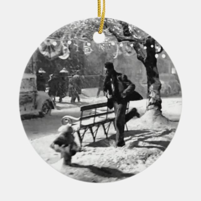 Ornamento De Cerâmica Feliz Natal (Frente)