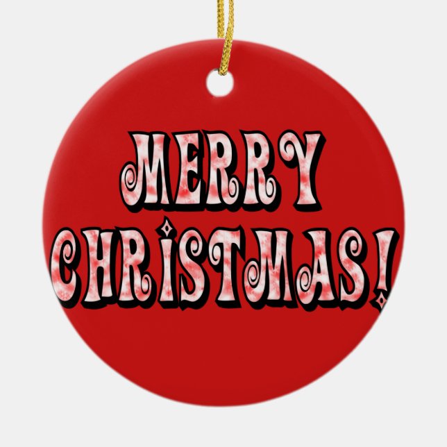 Ornamento De Cerâmica Feliz Natal! (Frente)