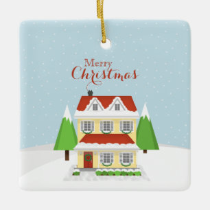 Ornamento De Cerâmica Feliz Natal