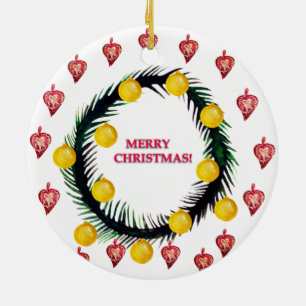 Ornamento De Cerâmica Feliz Natal