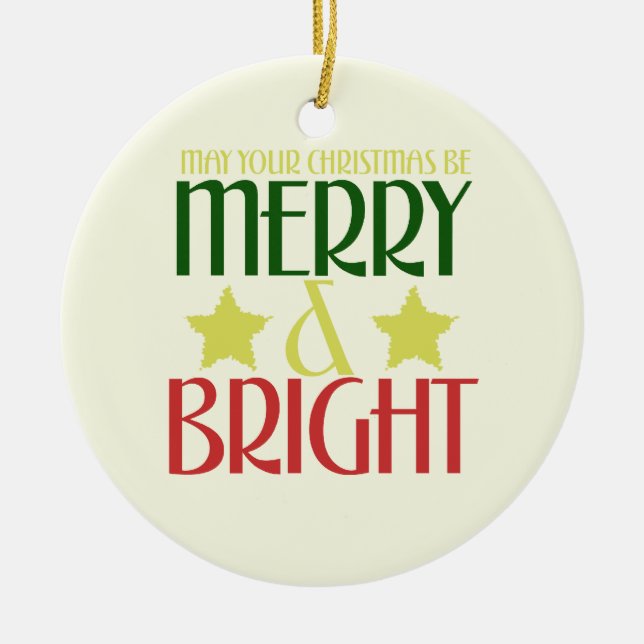 Ornamento De Cerâmica Feliz Natal (Frente)