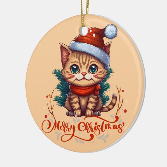 Ornamento De Cerâmica Feliz Natal (Esquerda)