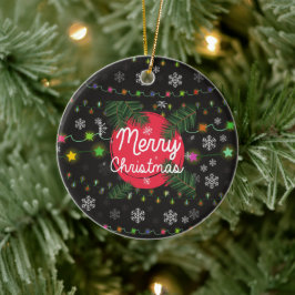 Ornamento De Cerâmica Feliz Natal