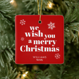 Ornamento De Cerâmica Feliz Natal