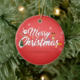 Ornamento De Cerâmica Feliz Natal