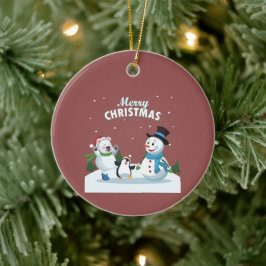 Ornamento De Cerâmica Feliz Natal