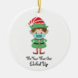 Ornamento De Cerâmica Feliz Natal 2020 ano que foi amaldiçoado