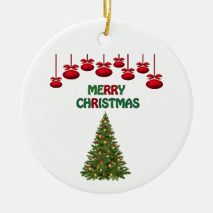 Ornamento De Cerâmica Feliz Natal Apresenta Férias Festivas