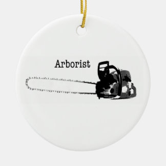 Ornamento De Cerâmica Feliz Natal Árvore Arborista Cirurgião Chainsaw