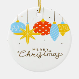 Ornamento De Cerâmica Feliz Natal Árvores Bonitas