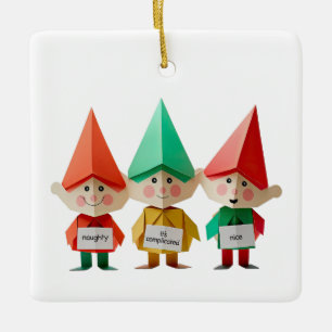 Ornamento De Cerâmica Feliz Natal Complicado, Elves engraçado