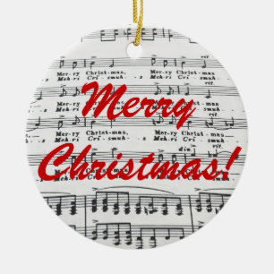Ornamento De Cerâmica Feliz Natal da canção do Natal!