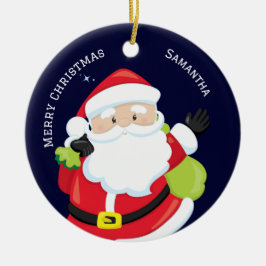 Ornamento De Cerâmica Feliz Natal da família