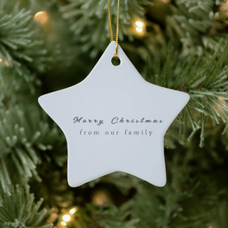 Ornamento De Cerâmica Feliz Natal Da Nossa Família