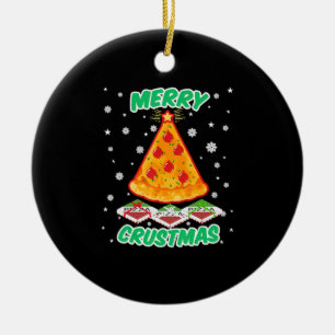 Ornamento De Cerâmica Feliz Natal da Pizza