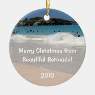 Ornamento De Cerâmica Feliz Natal de, Bermuda bonita!
