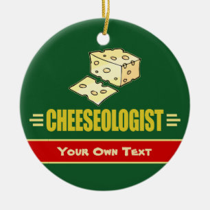 Ornamento De Cerâmica Feliz Natal de Queijo Personalizado