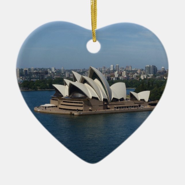 Ornamento De Cerâmica Feliz Natal de Sydney (Frente)