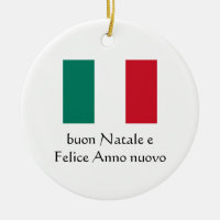 Feliz Natal e Feliz Ano Novo Ornamentação Italiana