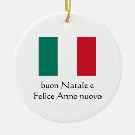 Ornamento De Cerâmica Feliz Natal e Feliz Ano Novo Ornamentação Italiana