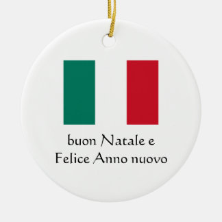 Ornamento De Cerâmica Feliz Natal e Feliz Ano Novo Ornamentação Italiana